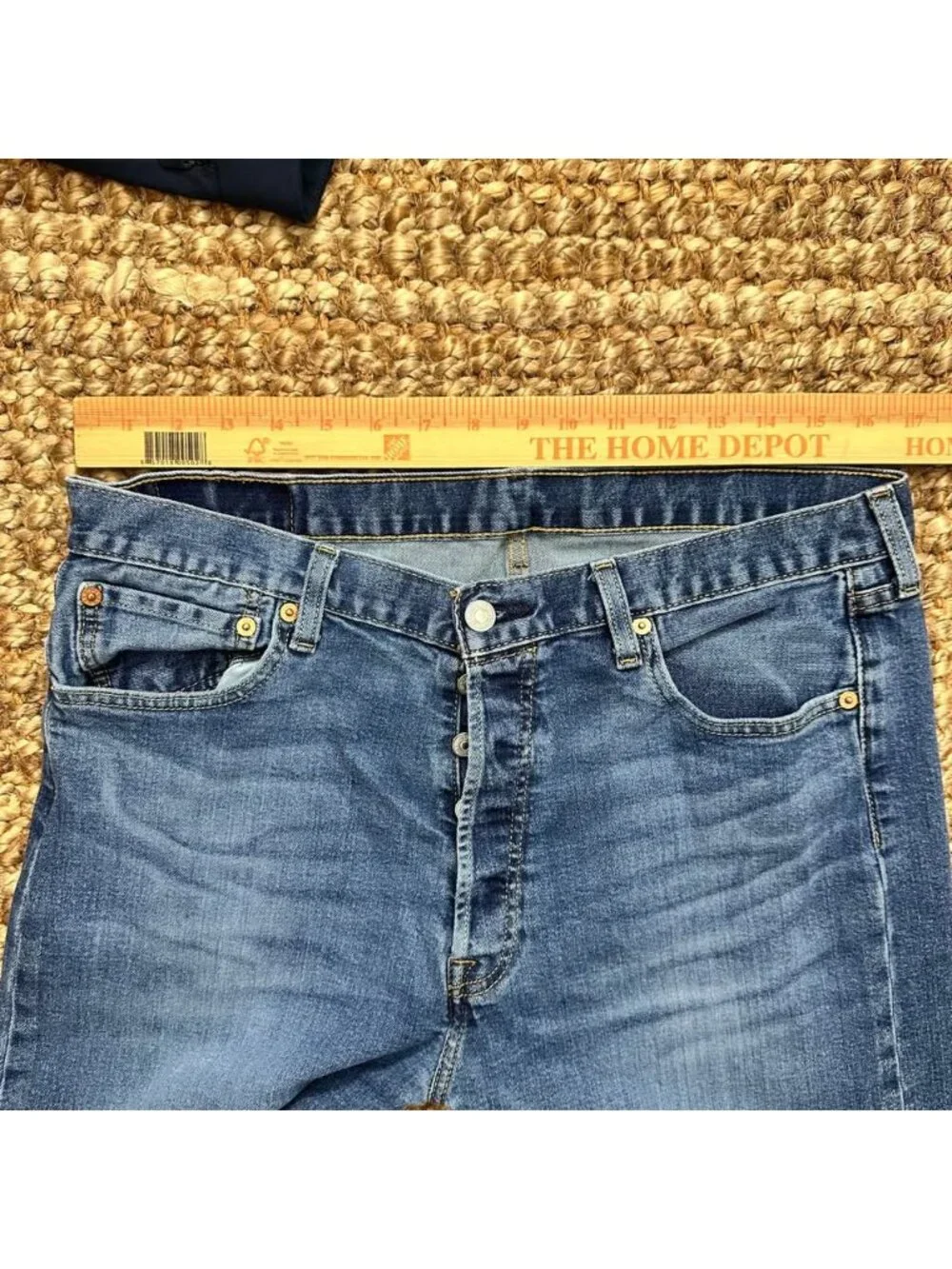 Levi's 501 Original Fit Men's Blue Denim Jeans Size 36x36 Straight Leg Button Fl